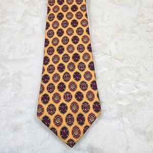 Tommy Hilfiger 100% Italian silk tie yellow, red, green, blue